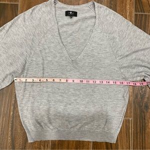 7 for all mankind cropped blouson sleeve sweater